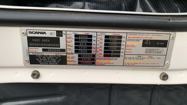 Scania R450 6x4 Highline 2019  