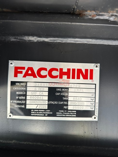 Carreta Facchini Graneleiro 4° eixo 2021 