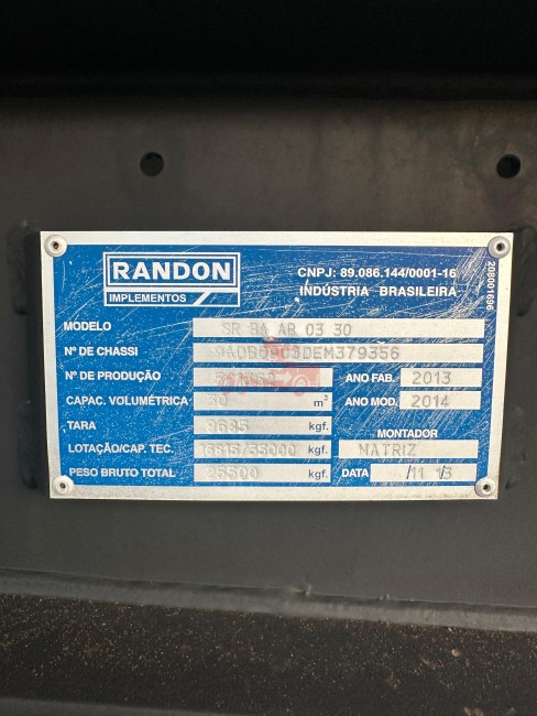 Iveco Stralis 440 6x2 2020 + Caçamba Randon 2014