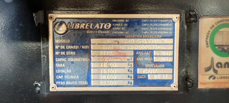 Caçamba Basculante Librelato 2017