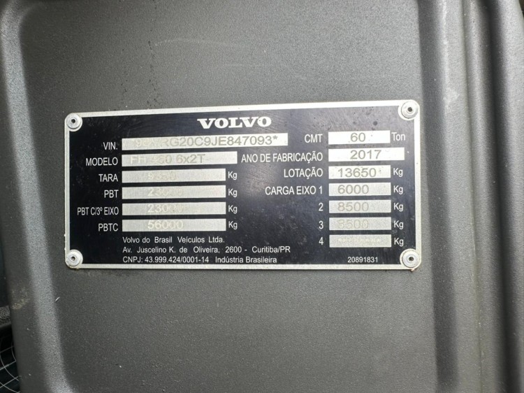 Volvo FH460 Globetrotter 6x2 2018