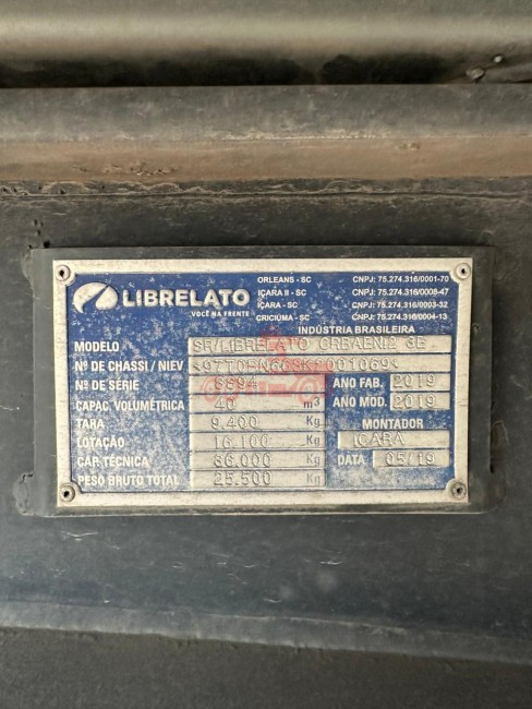 Caçamba Librelato 40m³ 2019