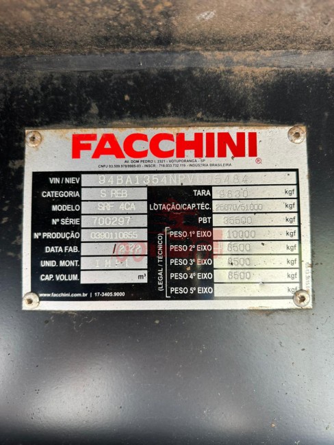 Carreta Graneleiro Facchini 4 eixos 2022