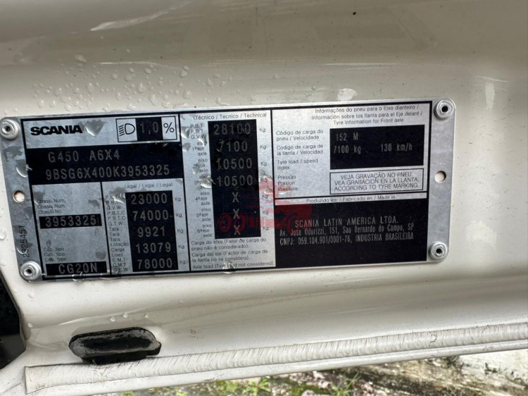Scania G450 6x4 2019 
