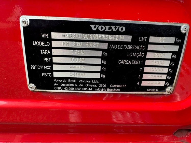 Volvo FM380 Globetrotter 4x2 2016