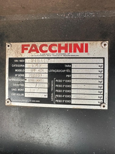 Carreta Graneleiro Facchini 4 Eixo 2023 