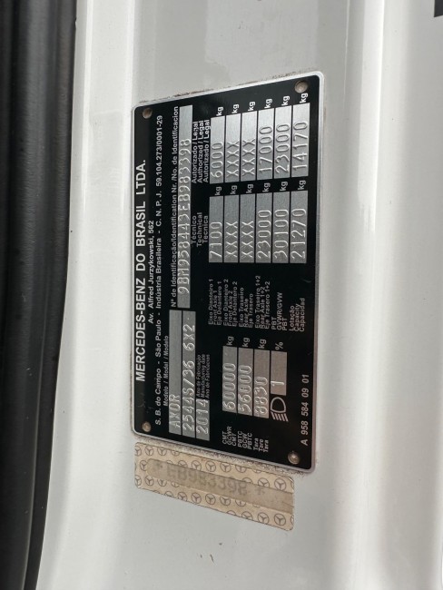 MB Axor 2544 6x2 2014