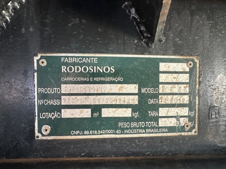 VW 17-280 Costellation 4x2 2013+Baú Câmara Fria Rodosinos 2012