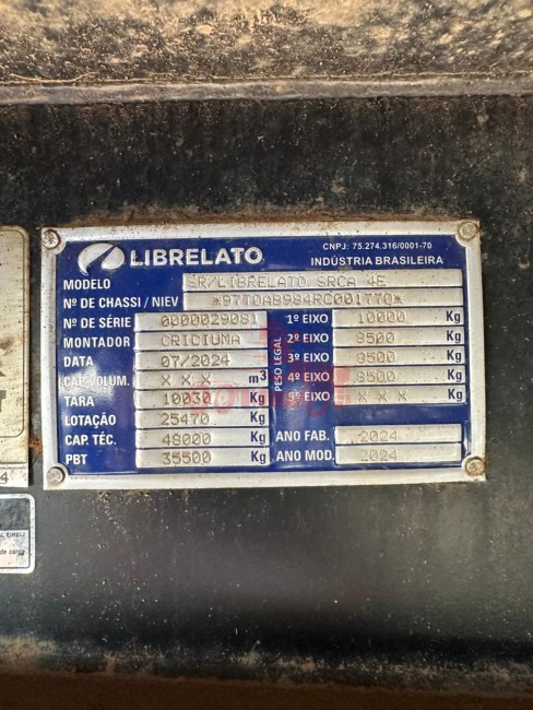 Graneleiro Librelato 4 eixo 2025