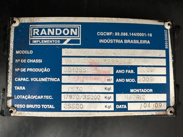 Carreta Grade Baixa Bubineira Randon 2009