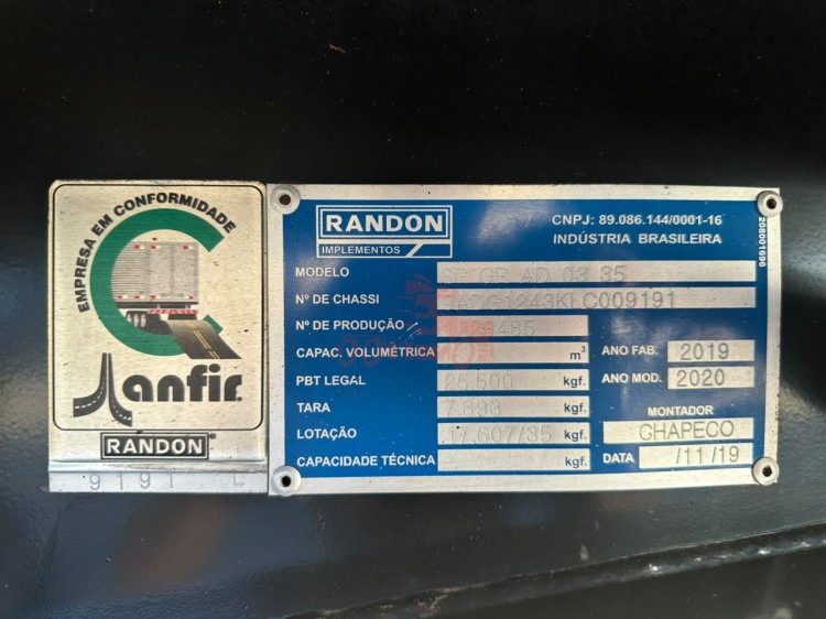 Carreta Graneleiro Randon 2020