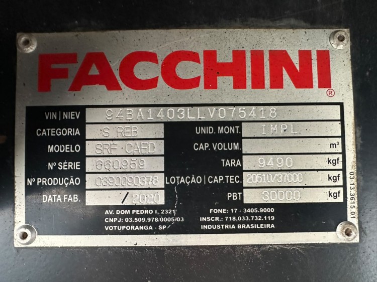 GRADE BAIXA FACCHINI VANDERLEIA 2020