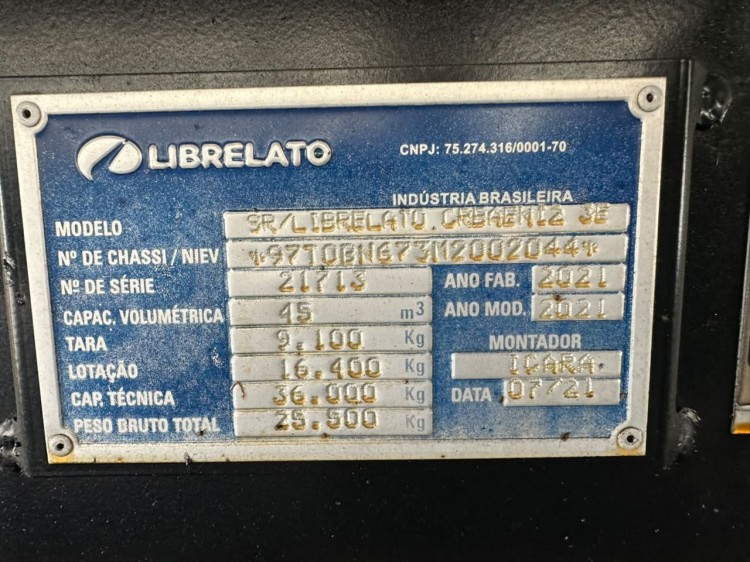 CAÇAMBA LIBRELATO 2021 45M + FORMINHA 