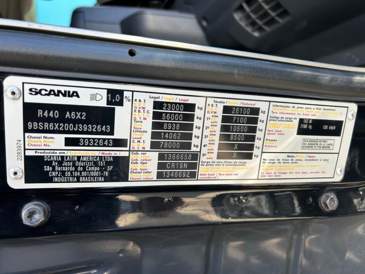 Scania R440 6x2 2018 STREAMLINE