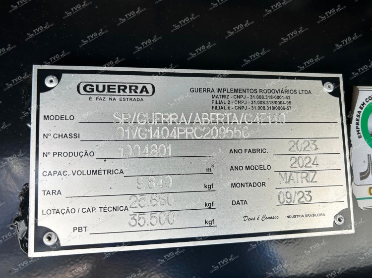 Carreta Guerra Graneleiro 4 eixos 