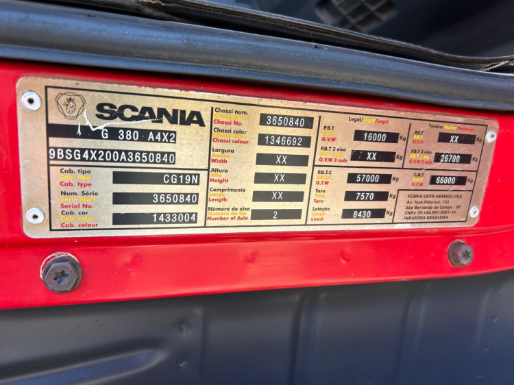 SCANUA G380 6X2 2010